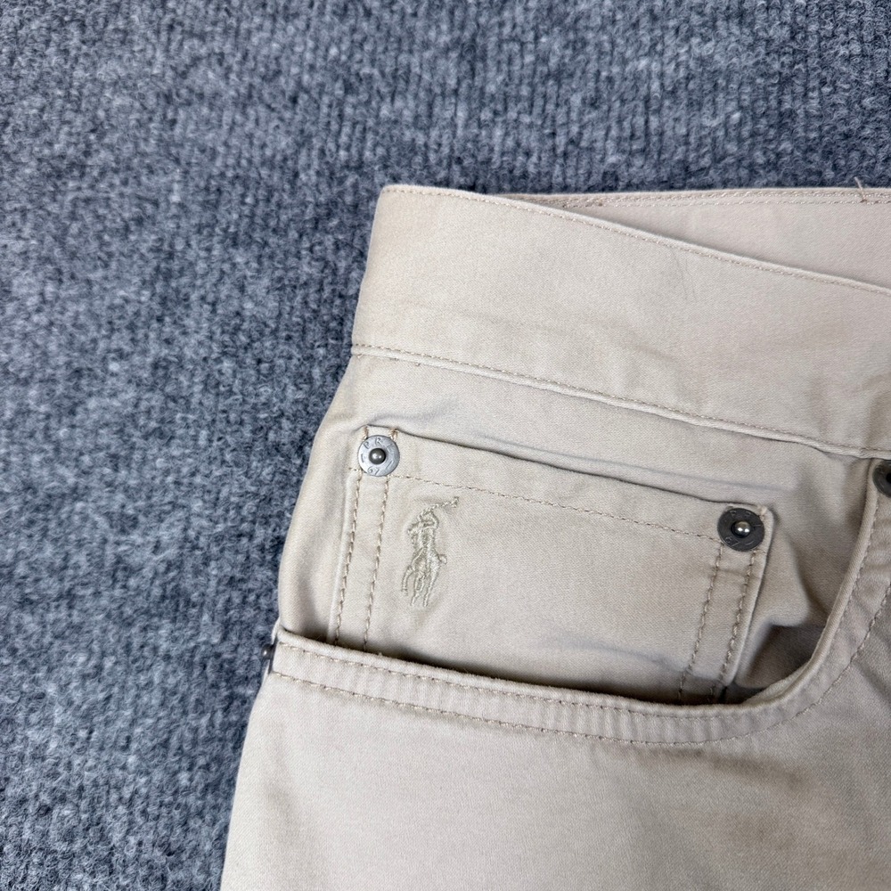 Polo Ralph Lauren Pants Mens 34x32 Brown Varick Slim Straight Chino Stretch - Picture 6 of 12